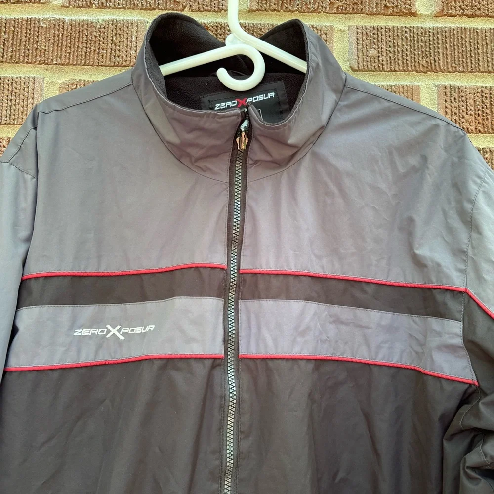 ZeroXposur Jacket Coat Black Grey Red trim Moto Snowboard Men’s Size XL
